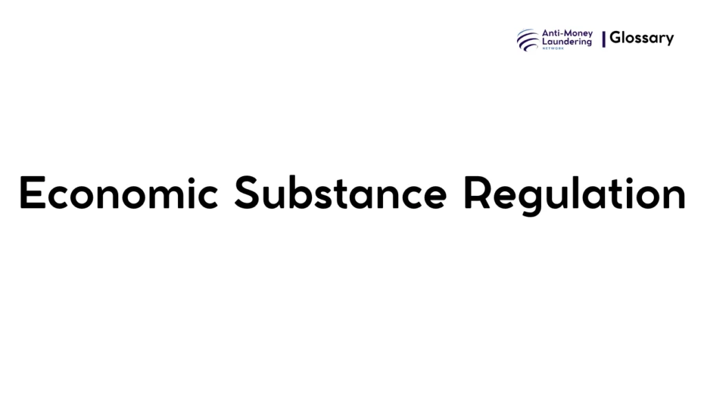 Economic Substance Regulation