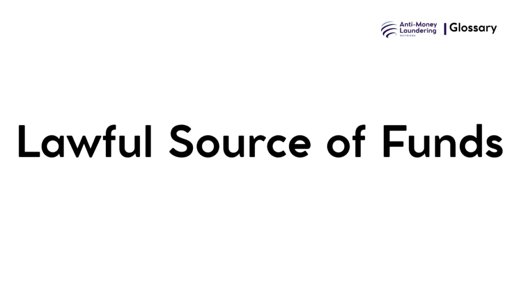 Lawful Source of Funds