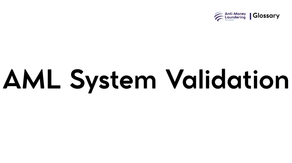 AML System Validation