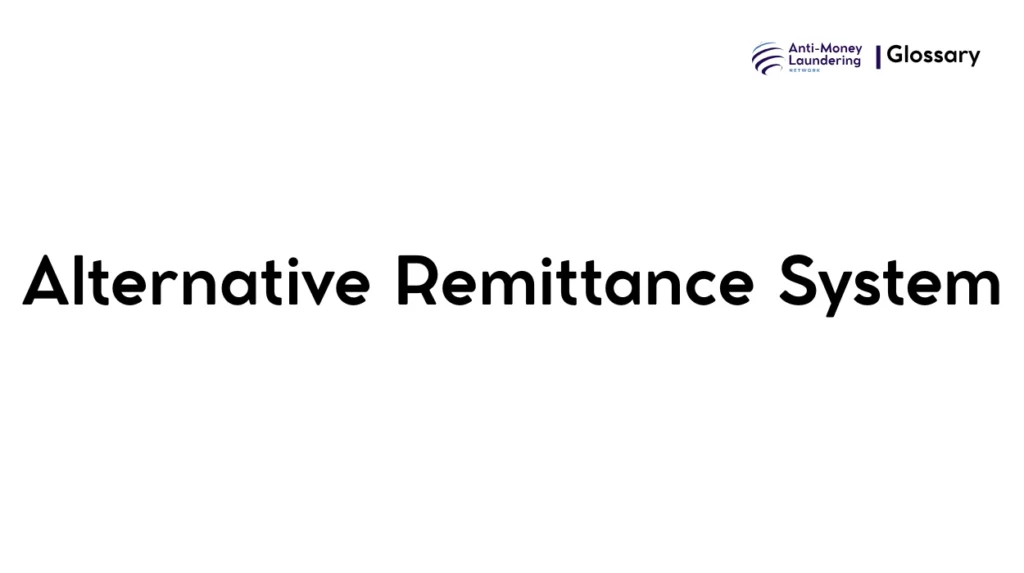 Alternative Remittance System