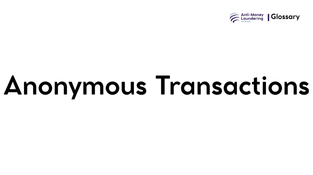 Anonymous Transactions