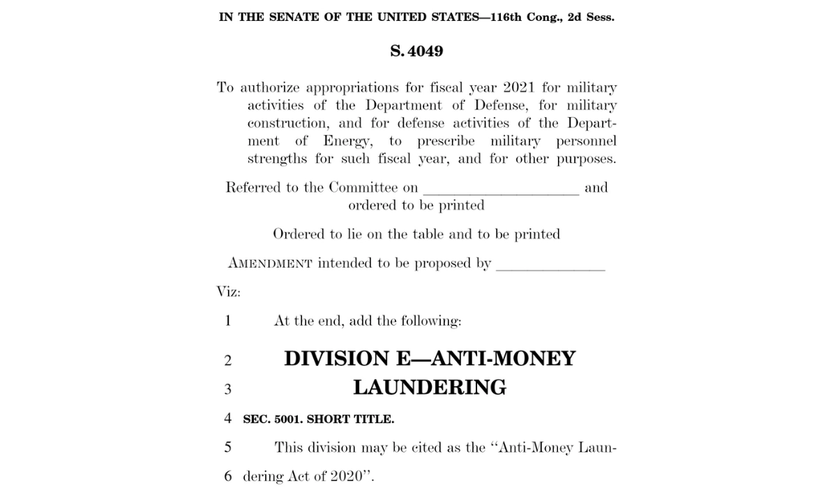 Bankers Press Congress To Pass 'Critical' AML Reporting Bill