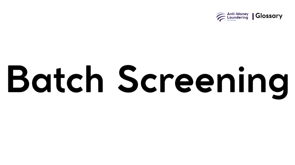 Batch Screening