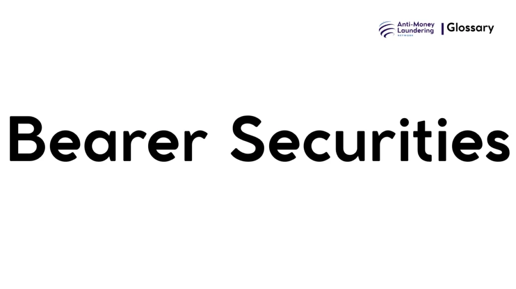 Bearer Securities