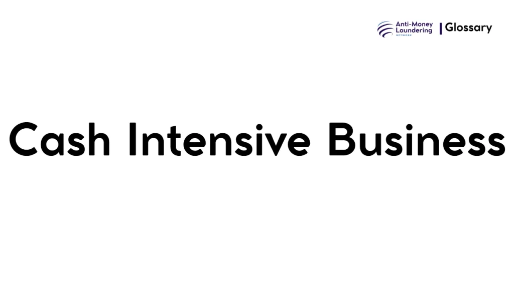 Cash Intensive Business