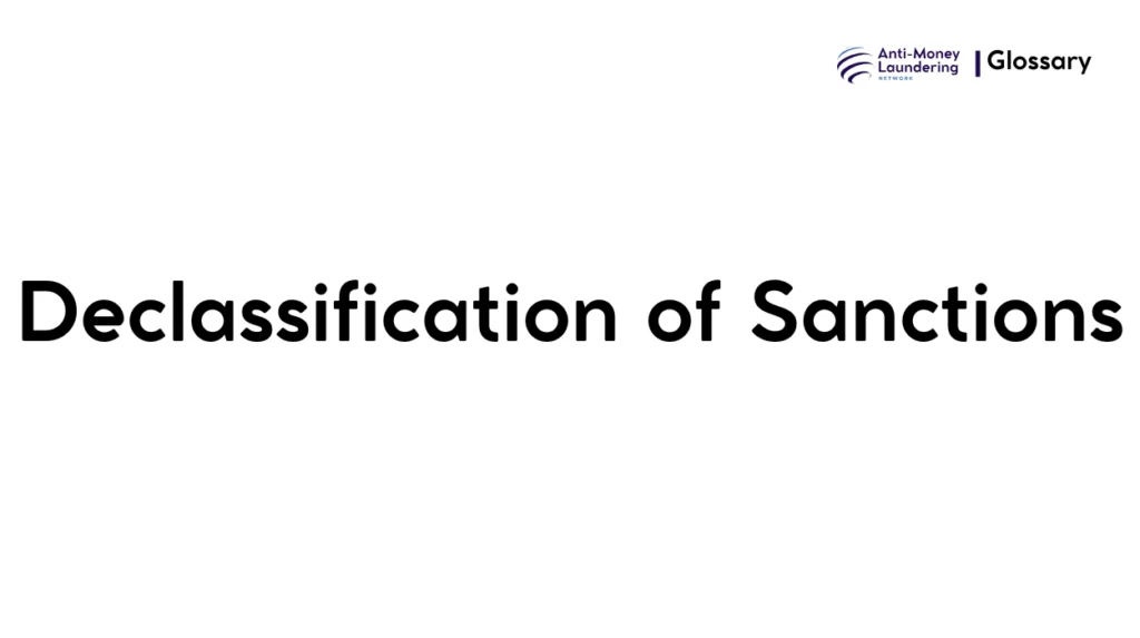 Declassification of Sanctions