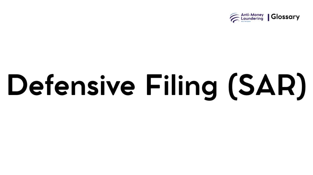 Defensive Filing (SAR)