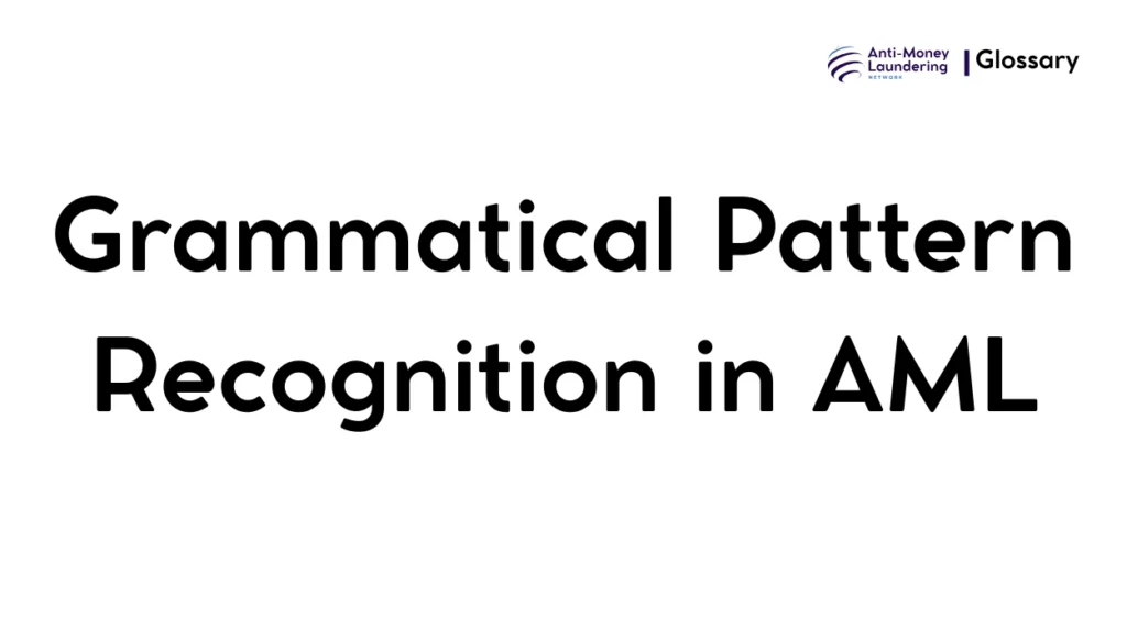 Grammatical Pattern Recognition in AML