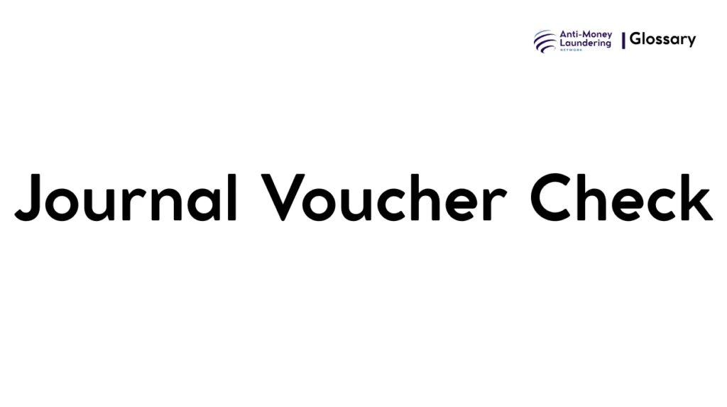 Journal Voucher Check