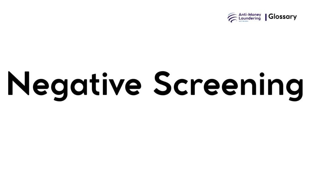Negative Screening