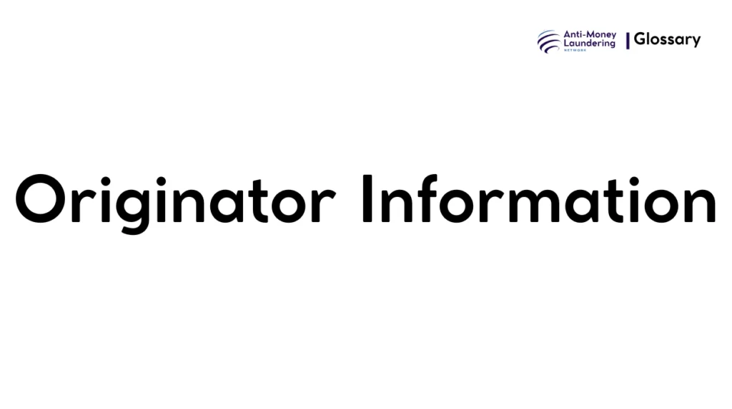 Originator Information
