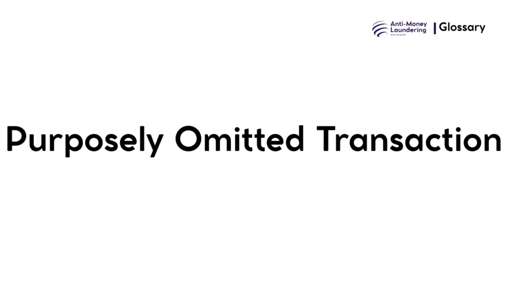 Purposely Omitted Transaction