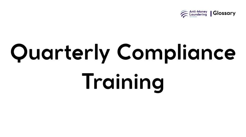 Quarterly Compliance Training