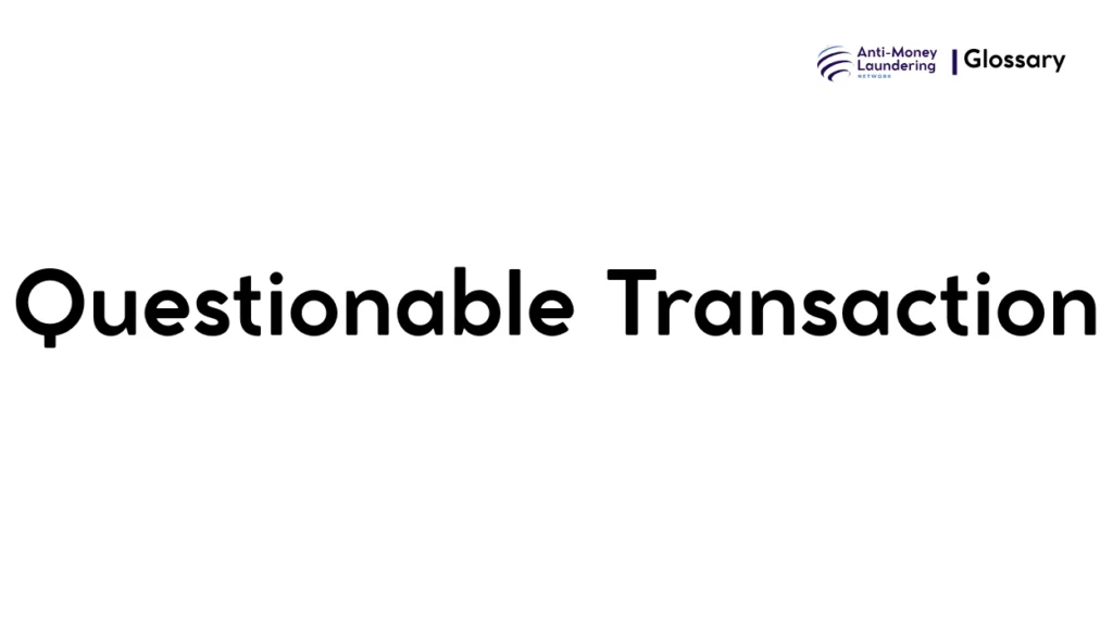 Questionable Transaction