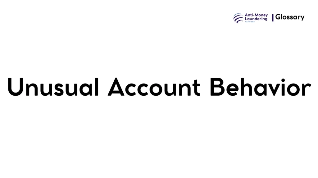 Unusual Account Behavior