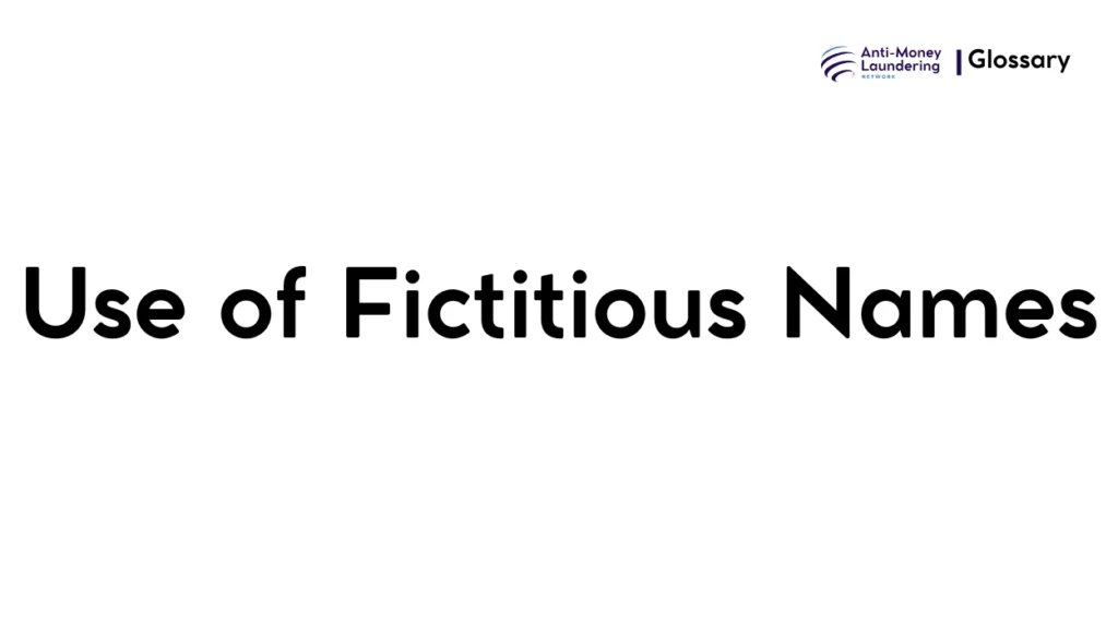 Use of Fictitious Names
