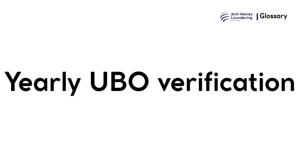 Yearly UBO verification
