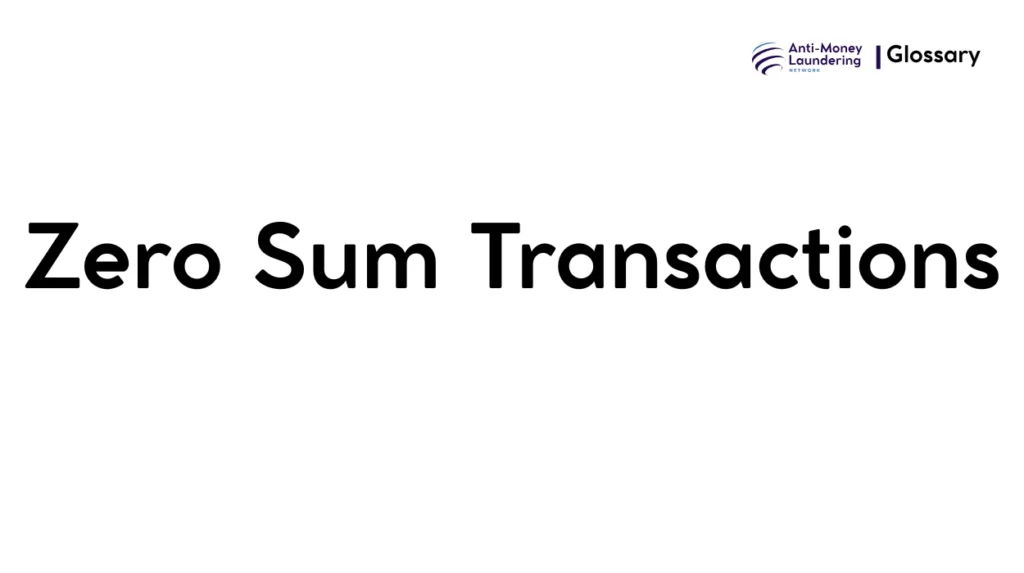 Zero Sum Transactions