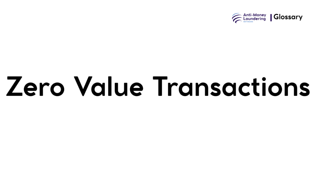Zero Value Transactions